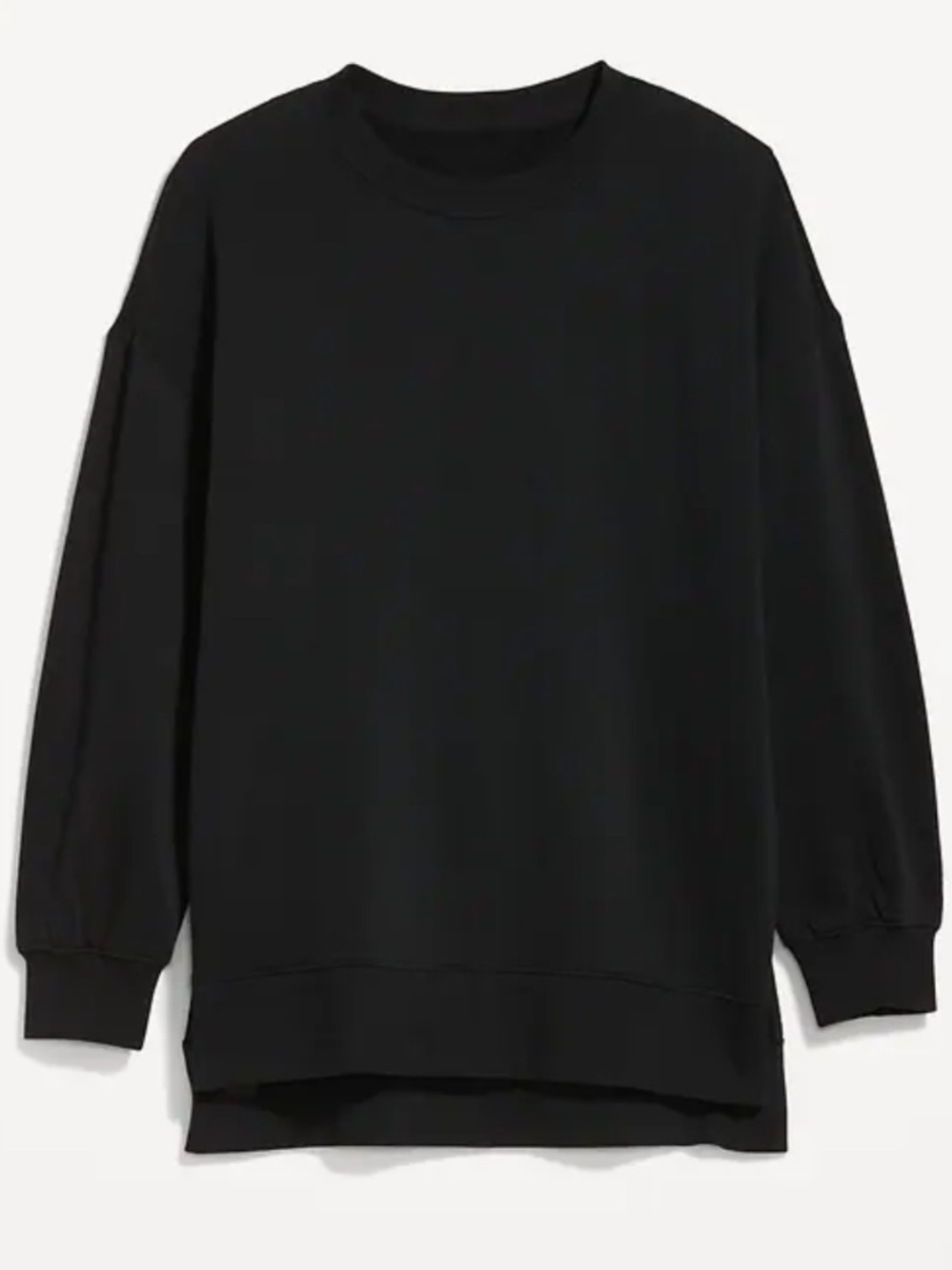 Like New Old Navy Activewear Oversized Tunic Sweatshirt in Black (TALL Length)